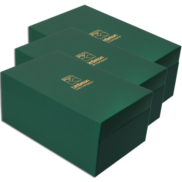 Three Littleton's Showpak Storage Box - Green | Littleton Coin Company