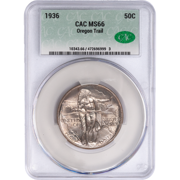 1936 Oregon Trail Memorial Silver Half Dollar