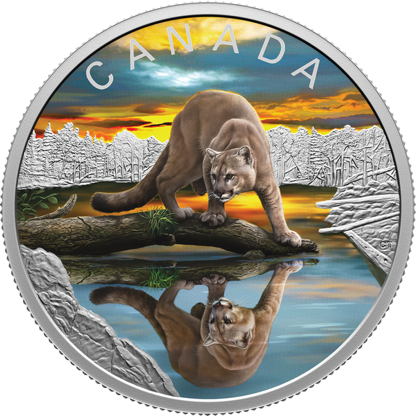 2024 Canada 1 oz. Silver $20 Wildlife Reflections - Cougar
