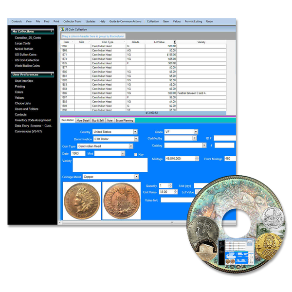 Coin Collectors Assistant Software