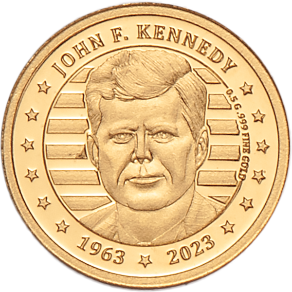 2023 Congo John F. Kennedy 60th Anniversary 1/2 gram Gold 200 Francs