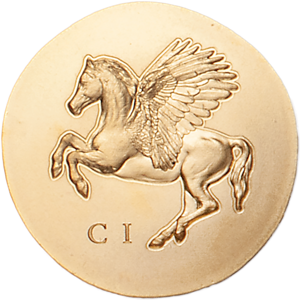 2022 Cook Islands 1/2 Gram Gold $5 Pegasos