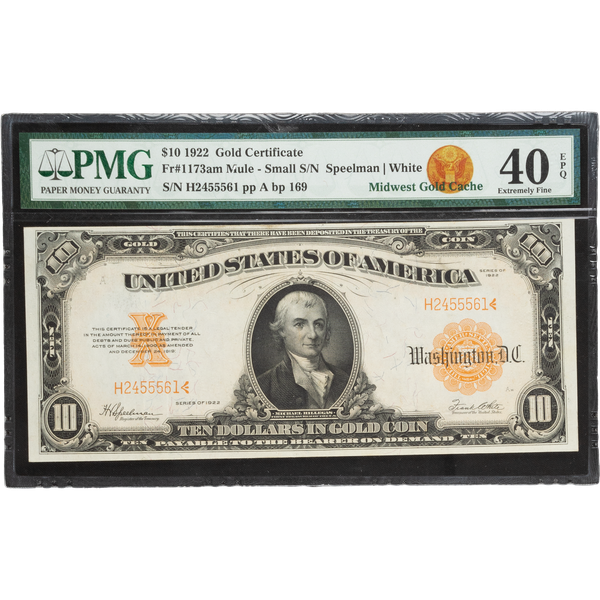 1922 $10 Gold Certificate, Large Size