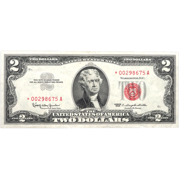 1963 $2 Legal Tender Star Note