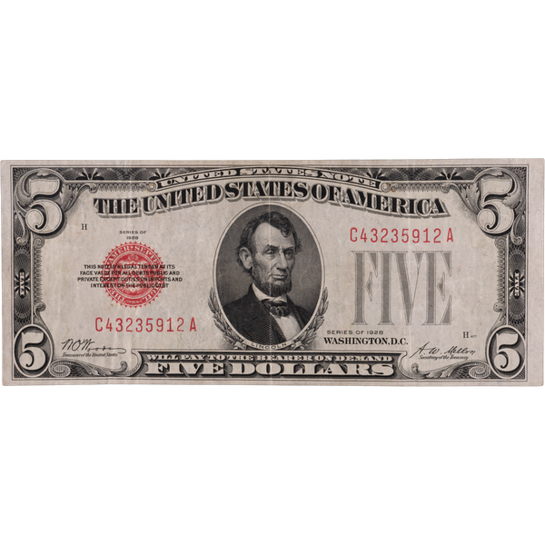 1928 $5 Legal Tender Note