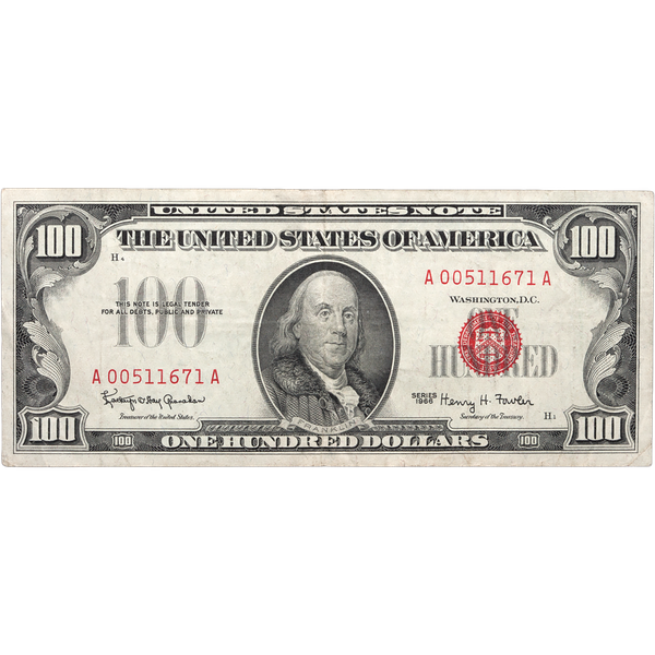 1966 $100 Legal Tender Note