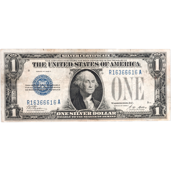 1928A $1 Silver Certificate, 