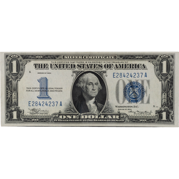1934 $1 Silver Certificate, 