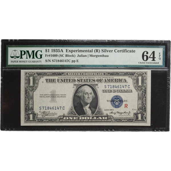 1935A $1 Silver Certificate, Red "R" Overprint