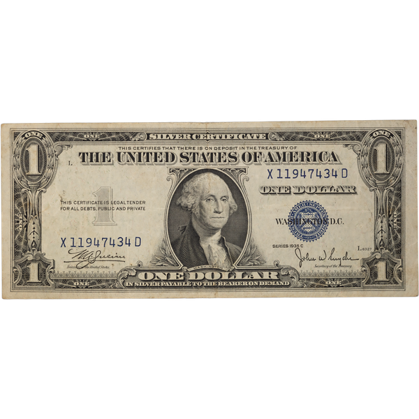 1935C $1 Silver Certificate CCU | Littleton Coin Company