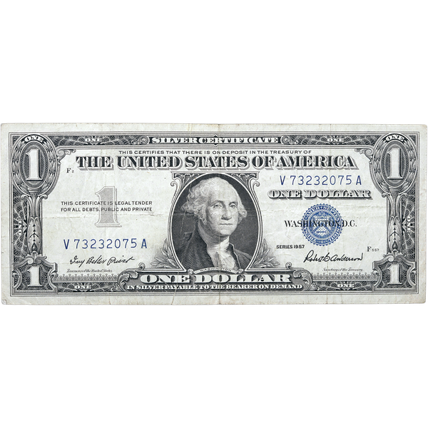 1957 $1 Silver Certificate F