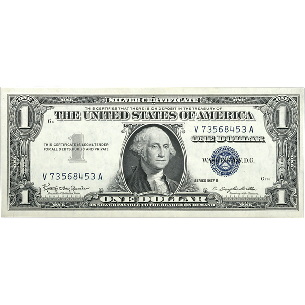 銀桃❤︎ 1957B $1 Silver Certificate CUNC | Littleton Coin Company