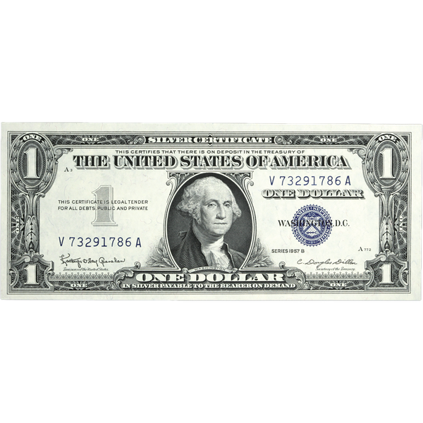1957B $1 Silver Certificate CCU