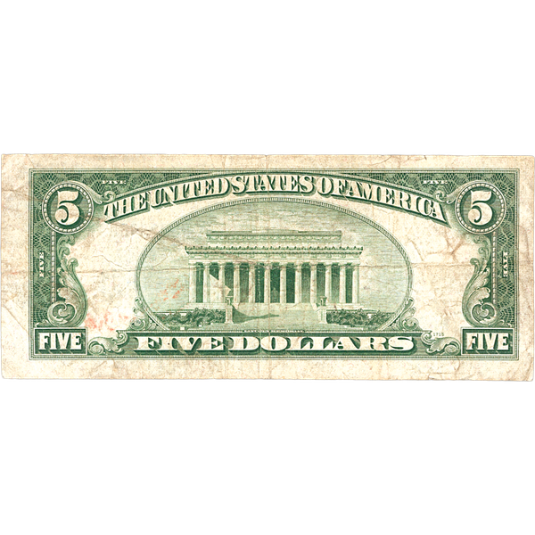 1934C $5 Silver Certificate VG | Littleton Coin Company