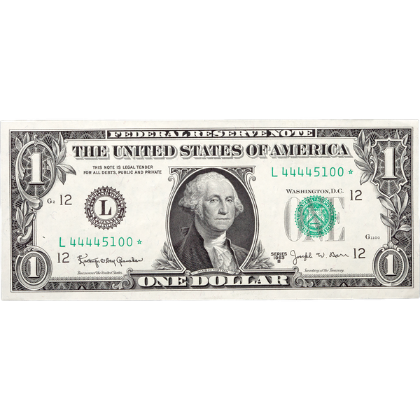 Series 1963B $1 Federal Reserve Star Note