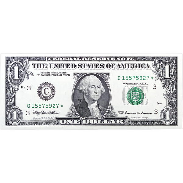 Series 1999 $1 Federal Reserve Star Note