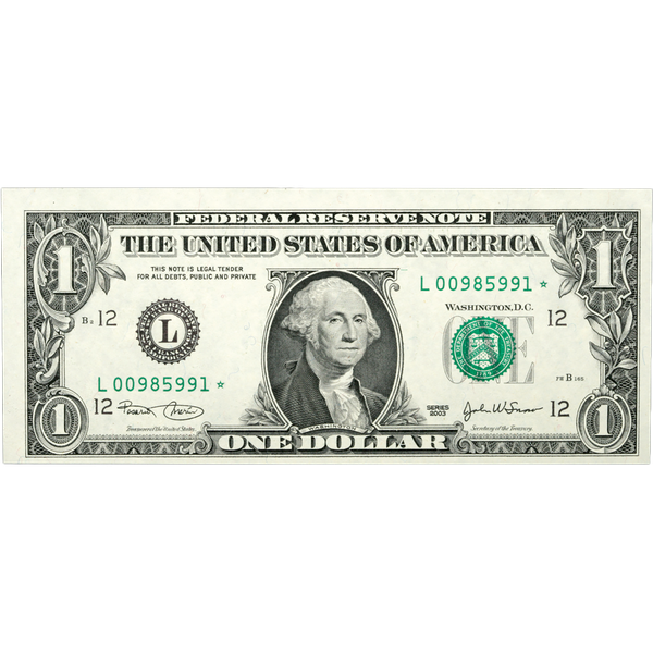 2001 $50 Federal Reserve Star Notes Richmond Single Star S/N