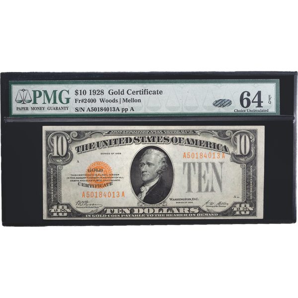 1928 $10 Gold Certificate