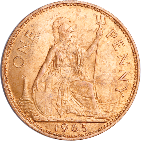 1961-1967 Great Britain Bronze Penny, Elizabeth II