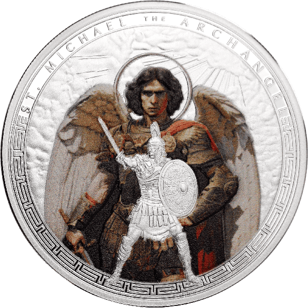 2025 Ghana 1 oz. Silver 5 Cedis Patron Saints: Saint Michael