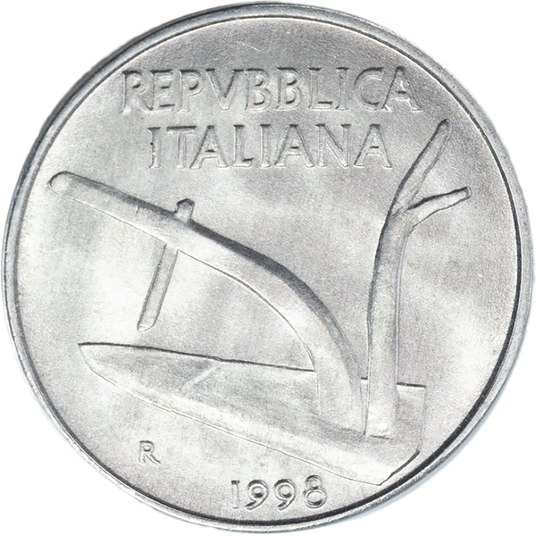 1968-1998 Italy Aluminum 10 Lire