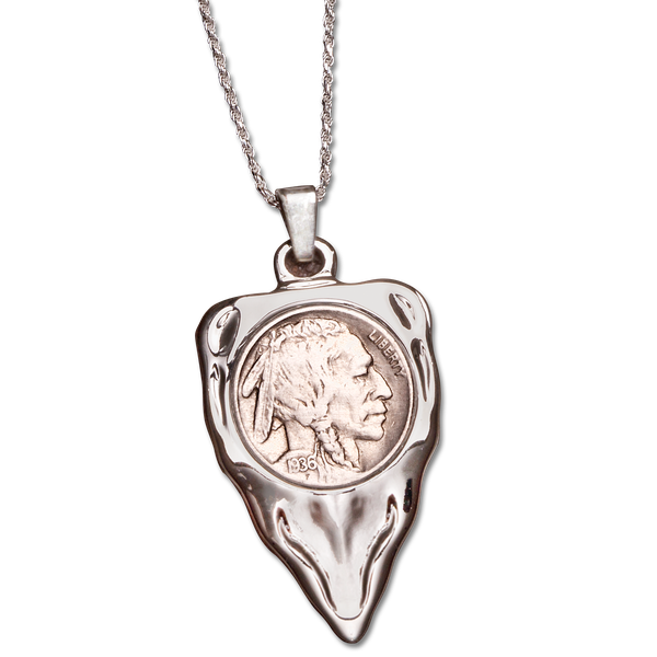 Buffalo Nickel Arrowhead Necklace