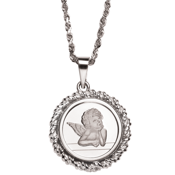 Silver Guardian Angel Necklace Littleton Coin Company