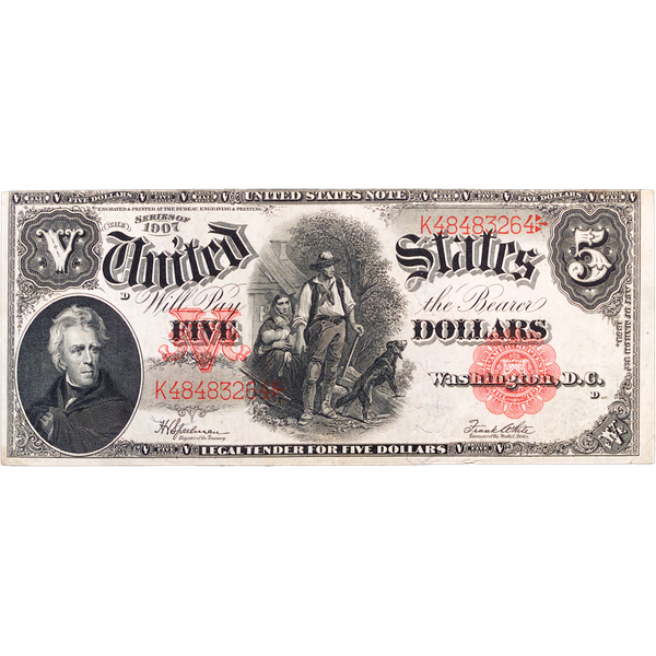 1907 $5 Legal Tender Note, Large Size