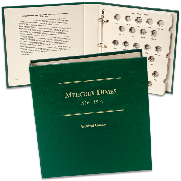 1916-1945 Mercury Dime Album