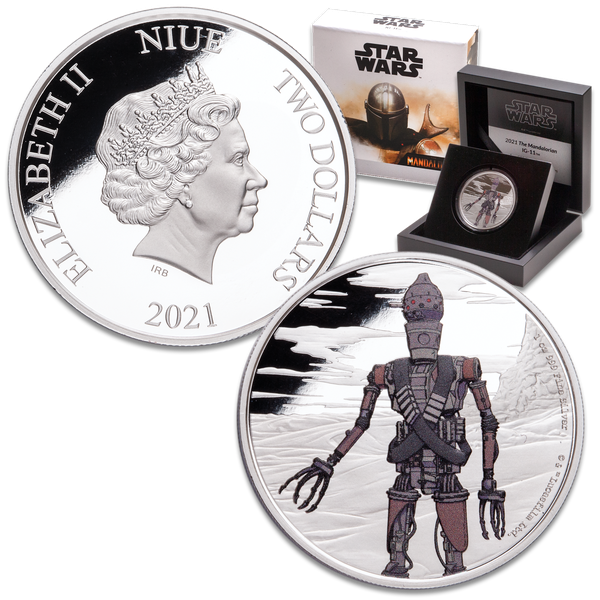 2021 Niue 1 oz. Silver $2 Mandalorian IG-11 Assassin Droid