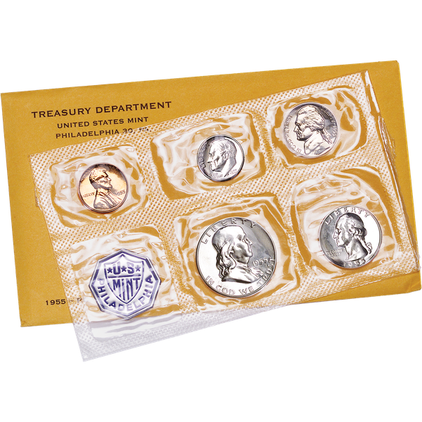1955 U.S. Mint Proof Set, Flat Pack | Littleton Coin Company