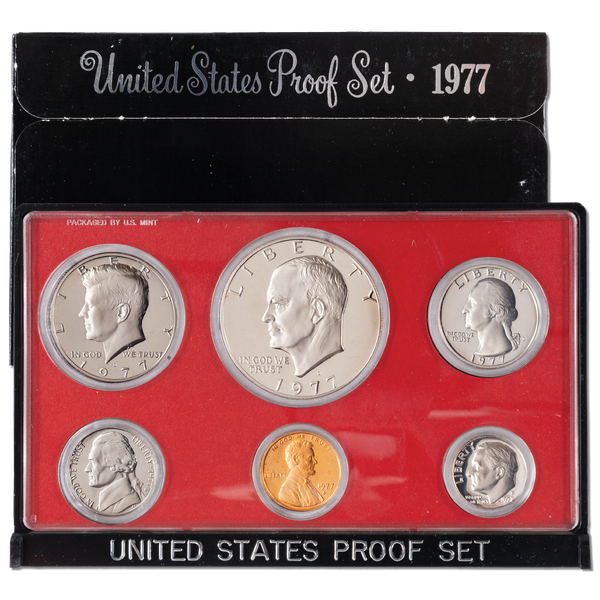 1977-S U.S. Mint Clad Proof Set (6 coins), Choice Proof, PR63