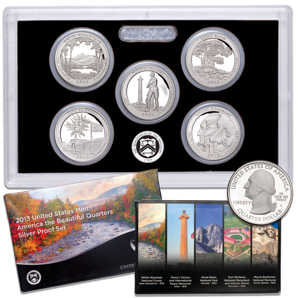 2013-S America's National Park Quarters Silver Proof Set