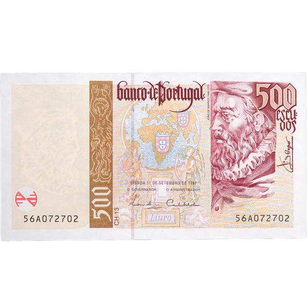 1997 Portugal 500 Escudos Note