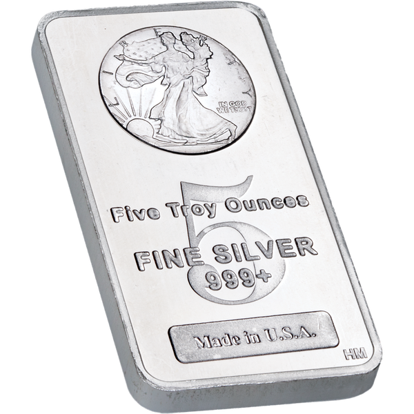 5 oz. Liberty Walking Silver Bar
