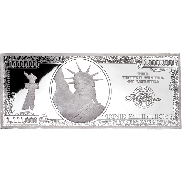 4 oz. Silver Million Dollar Bill