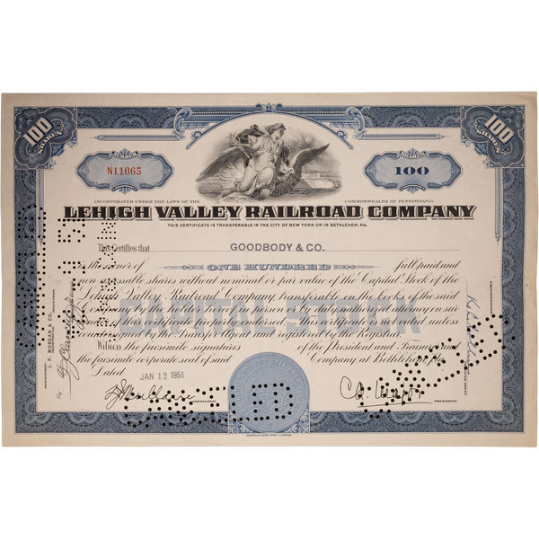 1950's Lehigh Valley Railroad Company with History Page