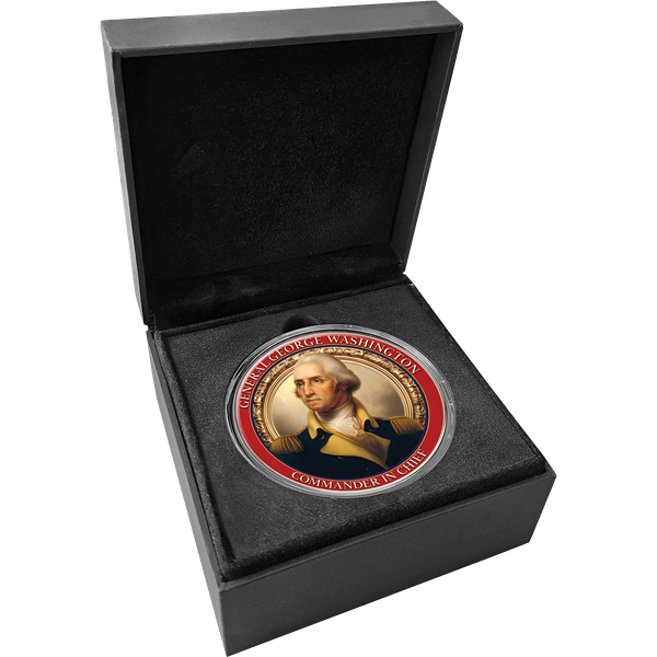 George Washington Commander in Chief Colorized 4 oz. Silver Round