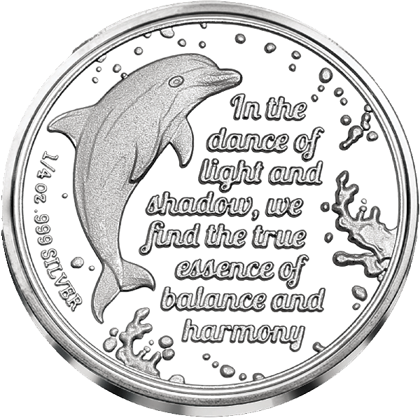 Yin-Yang Dolphins 1/4 oz. Silver Round | Littleton Coin Company