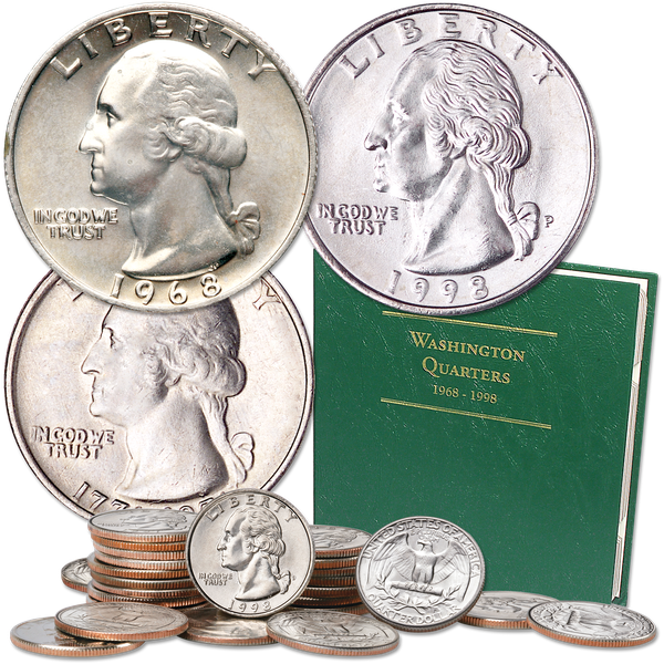 1968-1998 Washington Quarter Year Set with Album