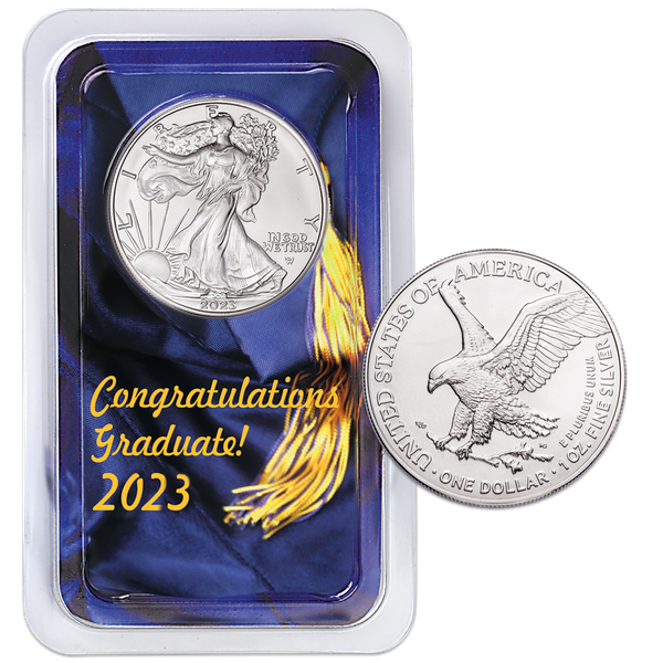 2023 American Silver Eagle in Graduation Showpak