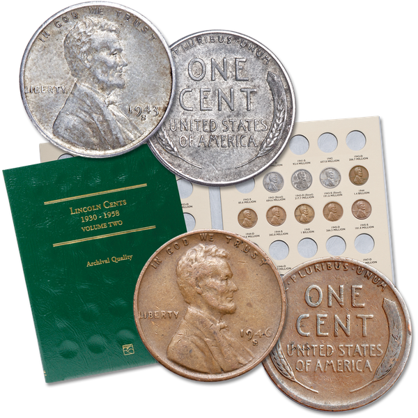 1943-1946 Complete Wartime Lincoln Cent Set