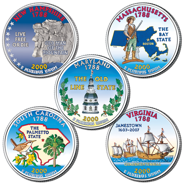 2000 Colorized Statehood Quarter Year Set | Littleton Coin Company