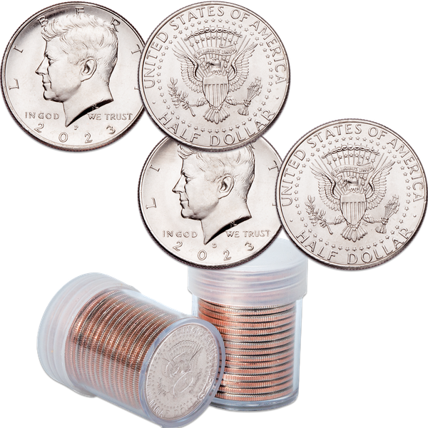 2023 P&D Kennedy Half Dollar Rolls in Tubes