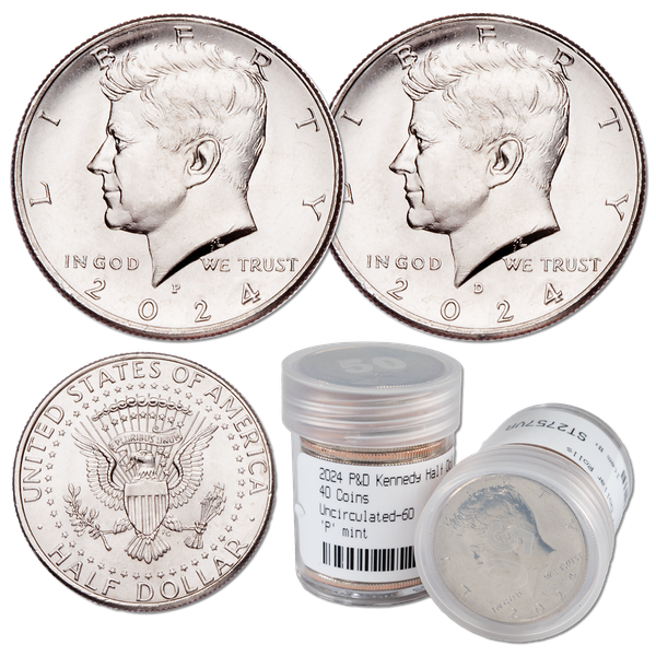 2024 P&D Kennedy Half Dollar Rolls
