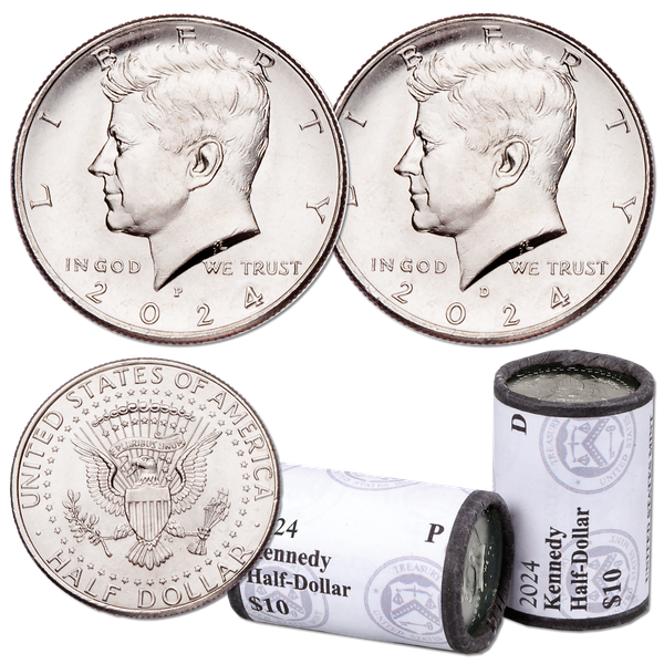 2024 P&D Kennedy Half Dollar Rolls