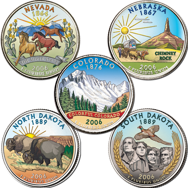 2006 Colorized Statehood Quarter Year Set | Littleton Coin Company