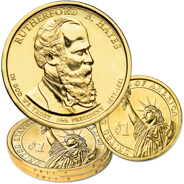 2011 P&D Rutherford B. Hayes Presidential Dollar Set