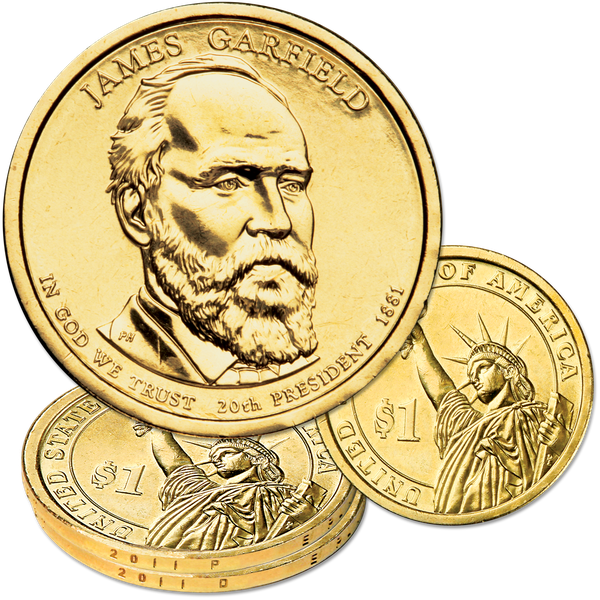 2011 P&D James A. Garfield Presidential Dollar Set