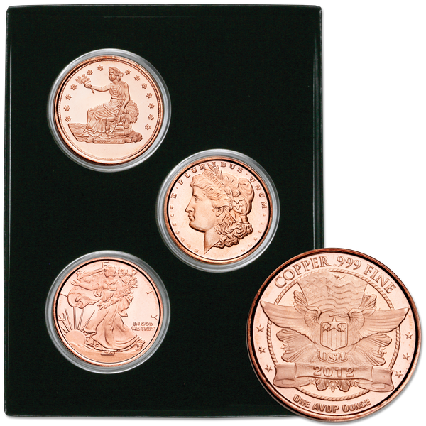 1 oz. Copper Rounds Set